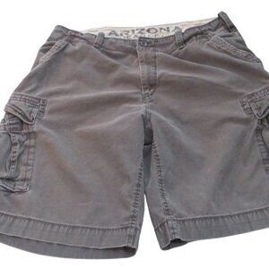 Arizona Jean Co Cargo Shorts Mens Size 38‎ Brown Flat Front Casual